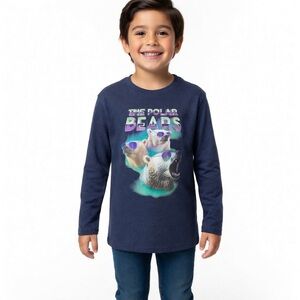 Boy’s long sleeve graphic t-shirt from Cat & Jack with a polar bear design.
